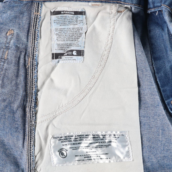 Carhartt FR Series Original Fit Denim Painter Pants, Men's W36 (approx.) cotton blue type Vintage Second Hand