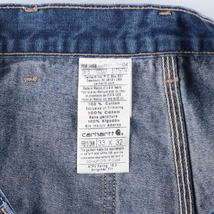Carhartt FR Series Original Fit Denim Painter Pants, Men's W33 (approx.) cotton blue type Vintage Second Hand