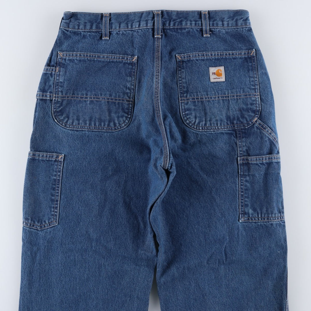 Carhartt FR Series Original Fit Denim Painter Pants, Men's W33 (approx.) cotton blue type Vintage Second Hand