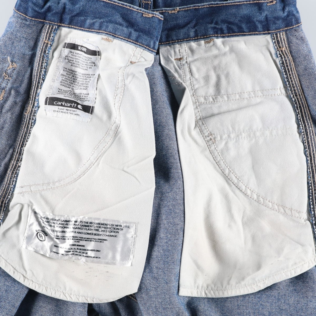 Carhartt FR Series Original Fit Denim Painter Pants, Men's W33 (approx.) cotton blue type Vintage Second Hand