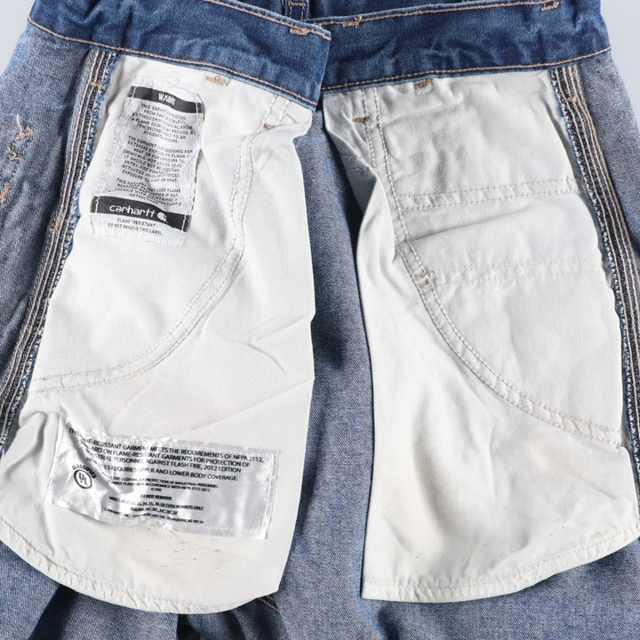 Carhartt FR Series Original Fit Denim Painter Pants, Men's W33 (approx.) cotton blue type Vintage Second Hand
