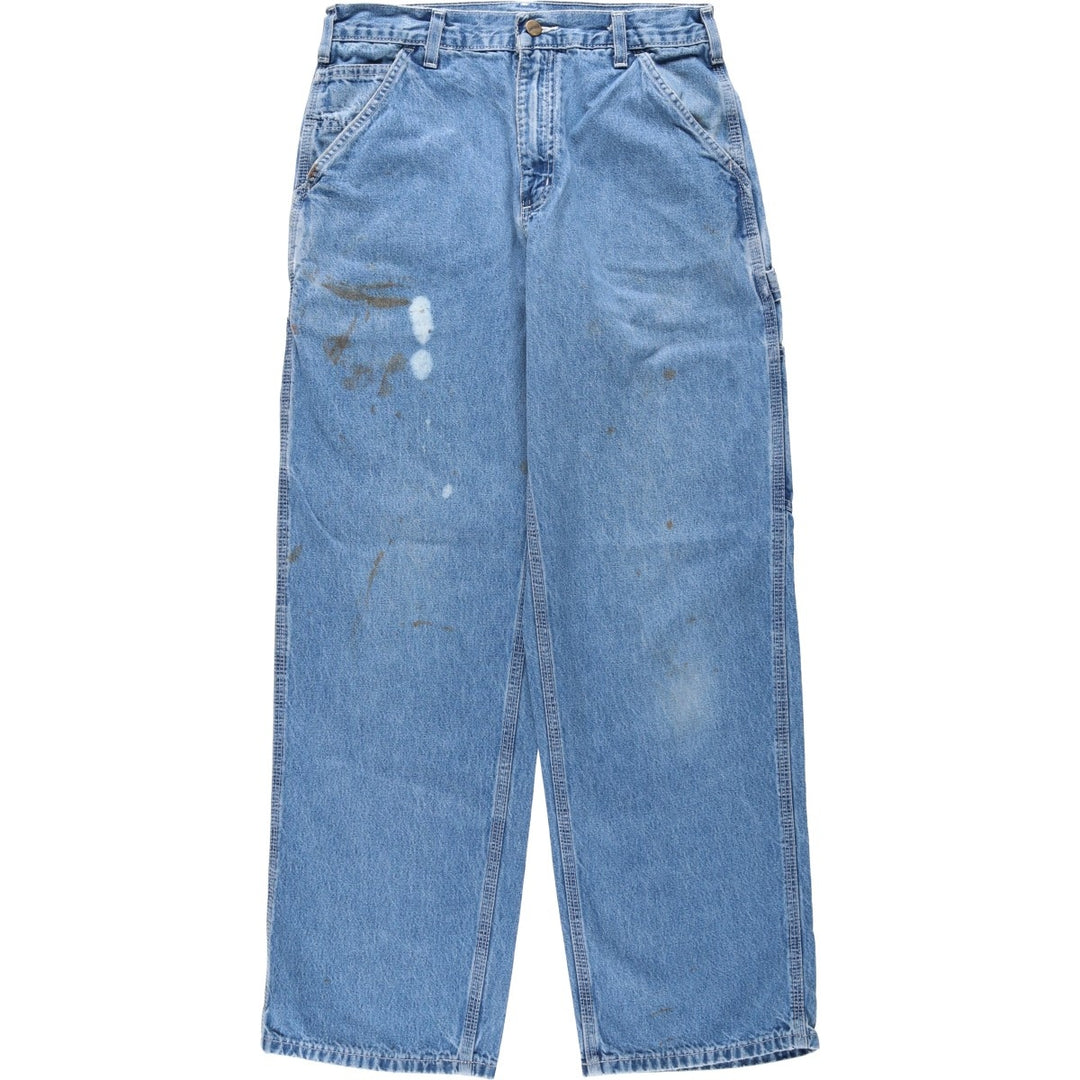 2000'S Carhartt denim painter pants, men's size W30 (approx.) cotton blue type Vintage Second Hand