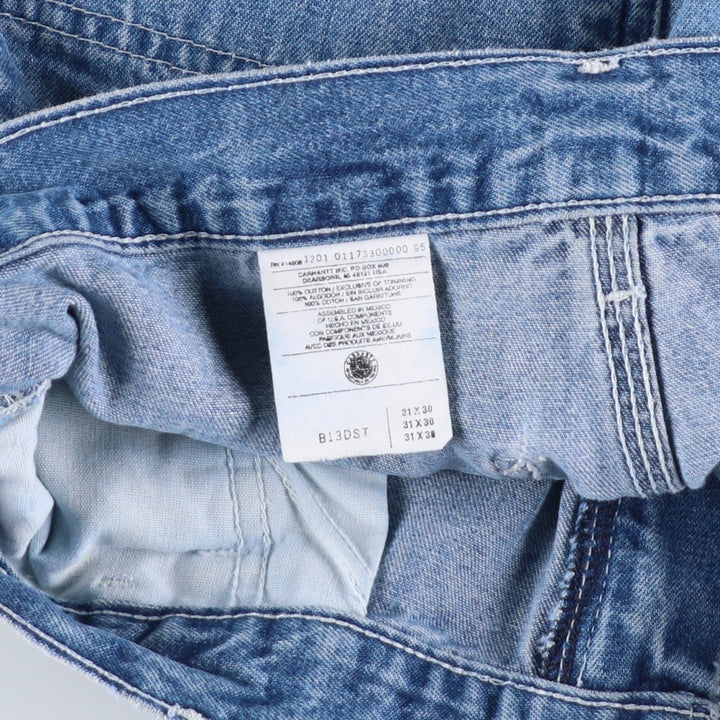 2000'S Carhartt denim painter pants, men's size W30 (approx.) cotton blue type Vintage Second Hand