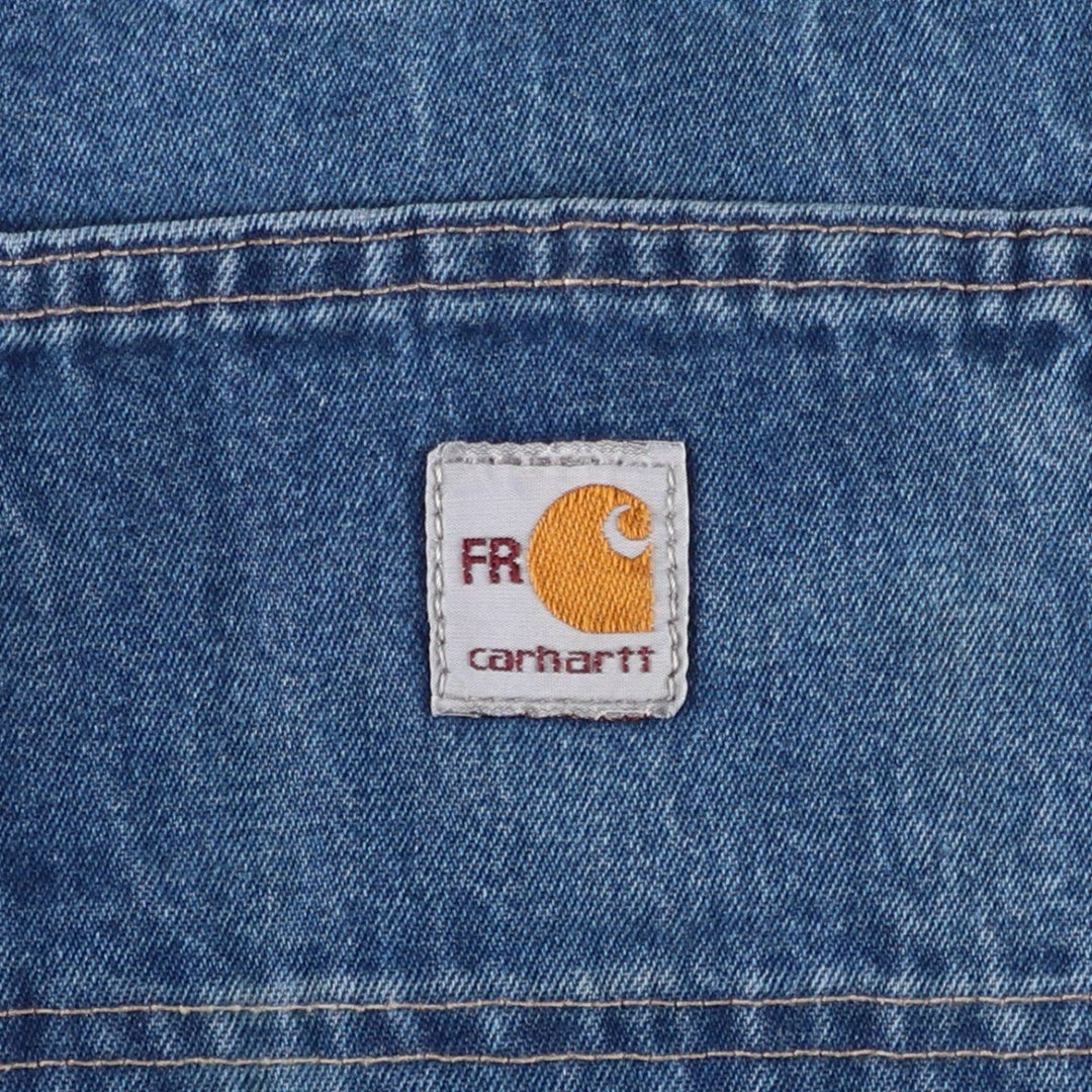 Carhartt FR Series Denim Painter Pants, Men's W35 (approx.) cotton blue type Vintage Second Hand