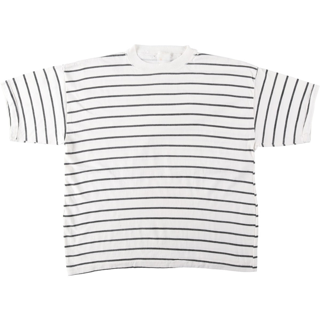 Striped T-shirt, Men's XL size unclear white type Vintage Second Hand