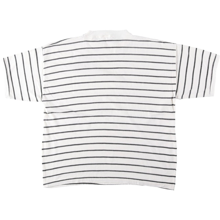 Striped T-shirt, Men's XL size unclear white type Vintage Second Hand