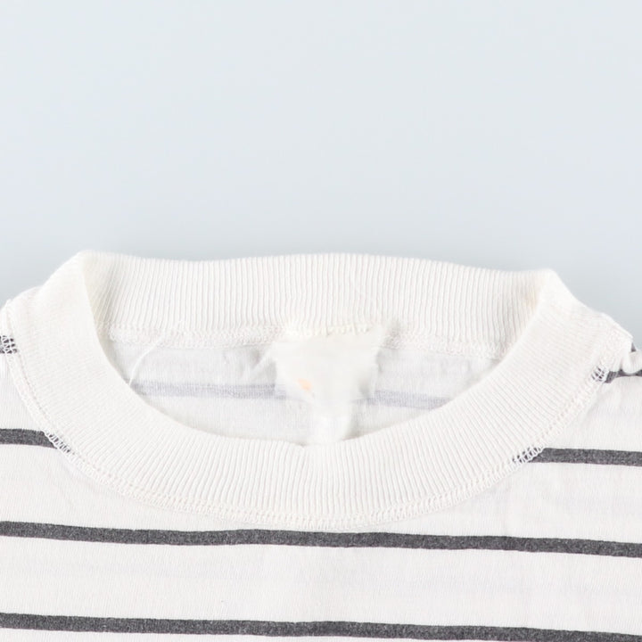 Striped T-shirt, Men's XL size unclear white type Vintage Second Hand