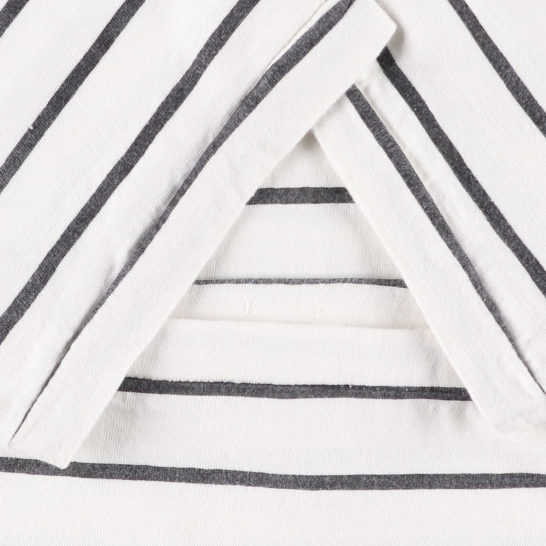 Striped T-shirt, Men's XL size unclear white type Vintage Second Hand