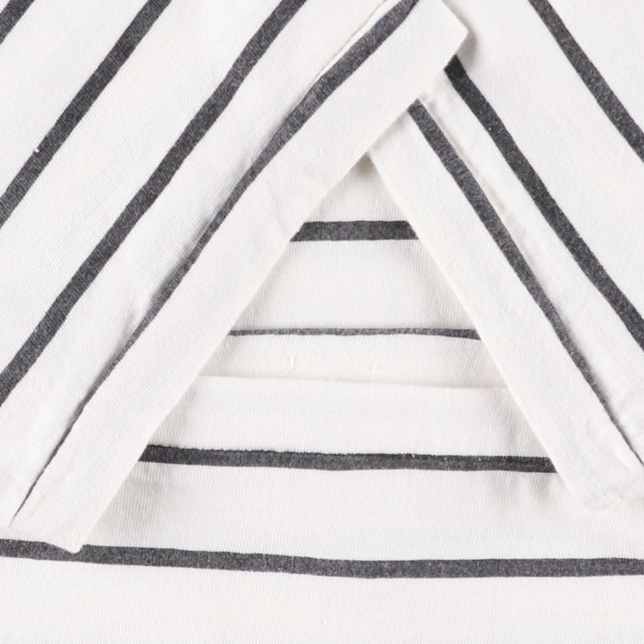 Striped T-shirt, Men's XL size unclear white type Vintage Second Hand