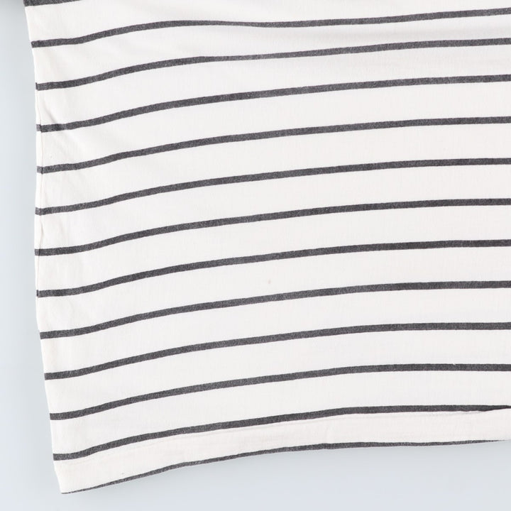 Striped T-shirt, Men's XL size unclear white type Vintage Second Hand