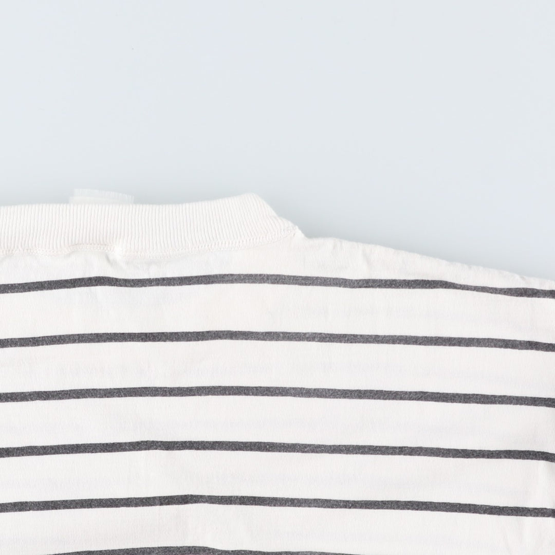 Striped T-shirt, Men's XL size unclear white type Vintage Second Hand