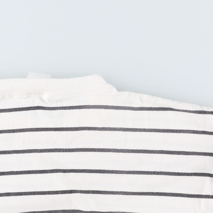 Striped T-shirt, Men's XL size unclear white type Vintage Second Hand