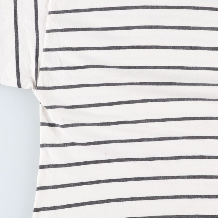 Striped T-shirt, Men's XL size unclear white type Vintage Second Hand