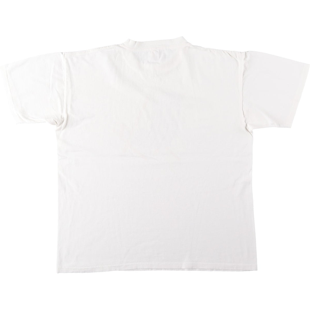 90'S ONEITA POWER-T Printed T-shirt Made in USA Men's L size Vintage cotton white type Vintage Second Hand
