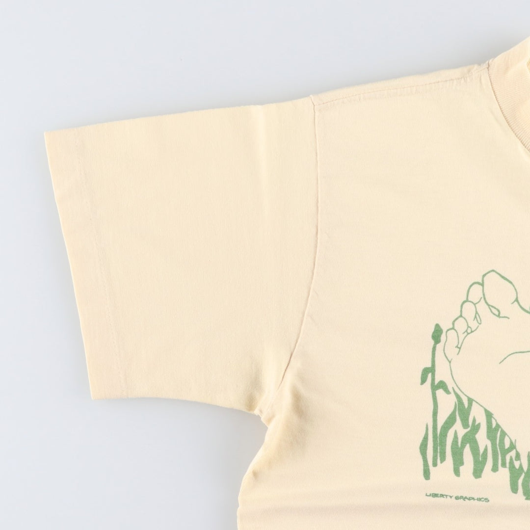 Printed T-shirt, men's size XL unclear Beige type Vintage Second Hand
