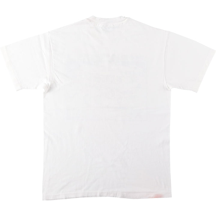 90'S Hanes BEEFY-T Printed T-shirt, Made in USA, Men's M, Vintage cotton white type Vintage Second Hand
