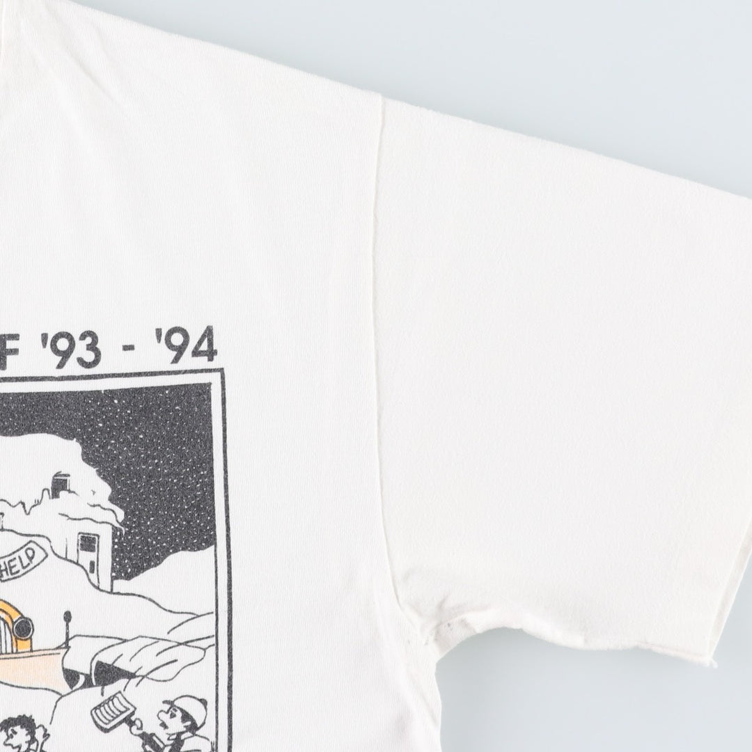 90'S Hanes BEEFY-T Printed T-shirt, Made in USA, Men's M, Vintage cotton white type Vintage Second Hand