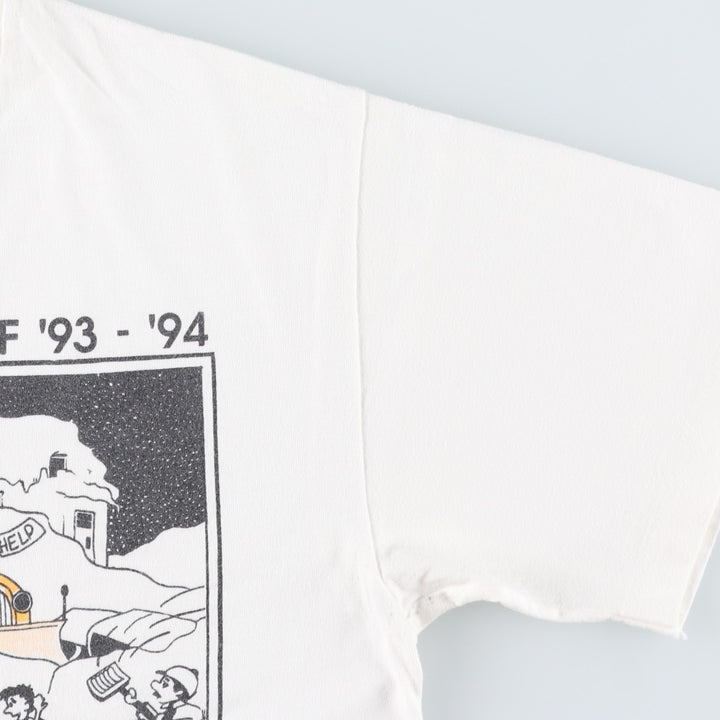 90'S Hanes BEEFY-T Printed T-shirt, Made in USA, Men's M, Vintage cotton white type Vintage Second Hand