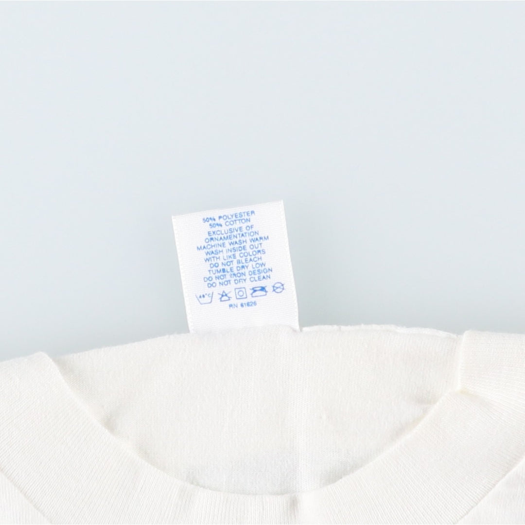 90'S Velva Sheen Print T-Shirt, Made in USA, Men's Size L (Equivalent), Vintage cotton white type Vintage Second Hand