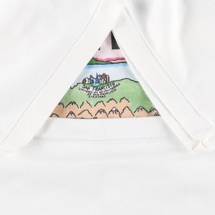 90'S Velva Sheen Print T-Shirt, Made in USA, Men's Size L (Equivalent), Vintage cotton white type Vintage Second Hand
