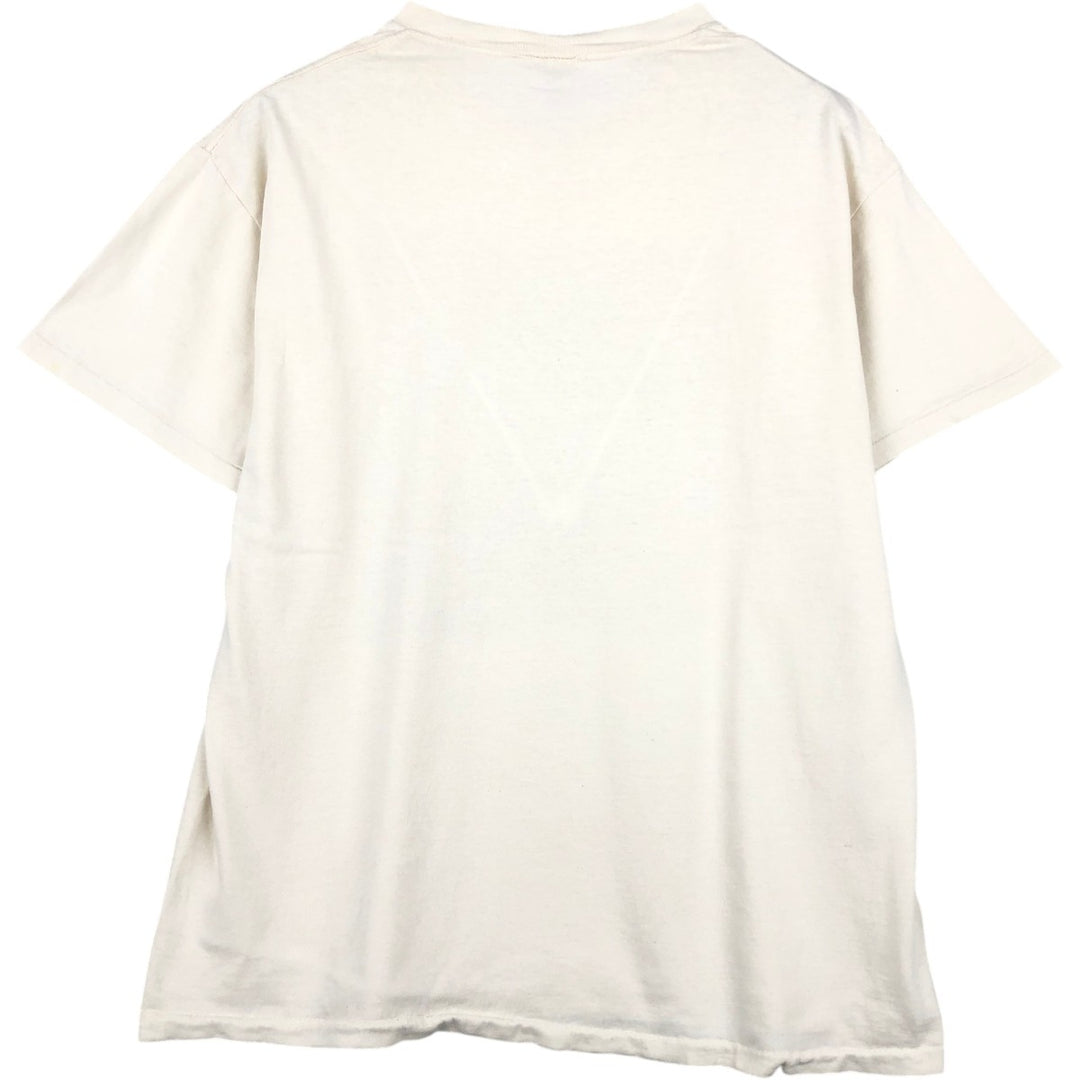 Vintage 90'S Delta DELTA Printed T-shirt, Made in USA, Men's L size cotton unbleached Vintage Second Hand