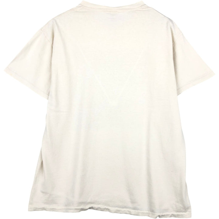 Vintage 90'S Delta DELTA Printed T-shirt, Made in USA, Men's L size cotton unbleached Vintage Second Hand