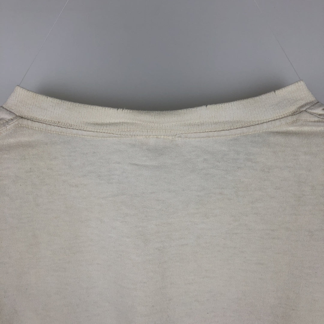 Vintage 90'S Delta DELTA Printed T-shirt, Made in USA, Men's L size cotton unbleached Vintage Second Hand