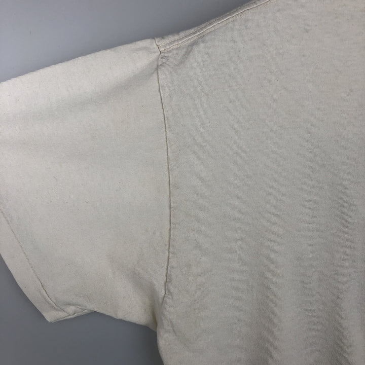 Vintage 90'S Delta DELTA Printed T-shirt, Made in USA, Men's L size cotton unbleached Vintage Second Hand