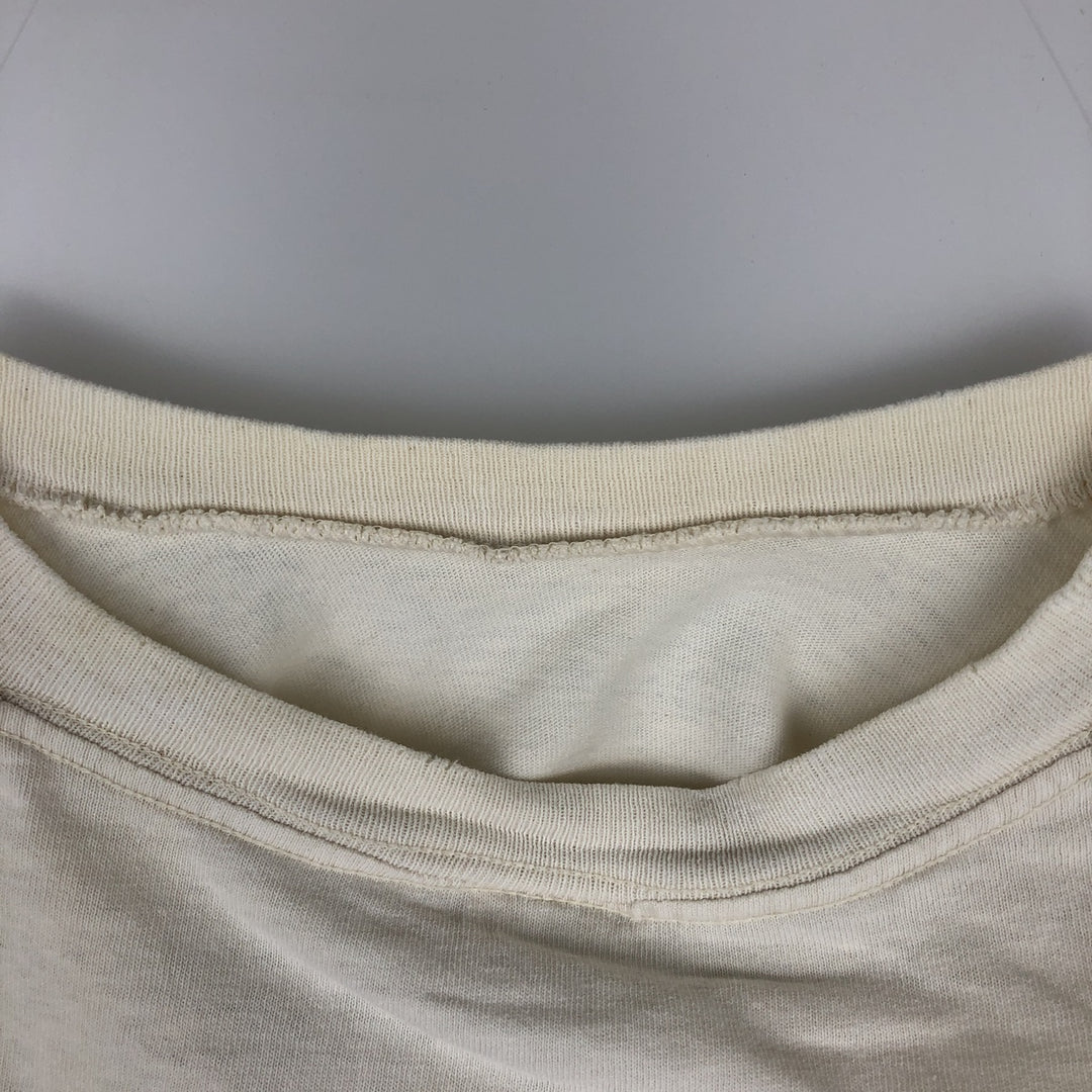 Vintage 90'S Delta DELTA Printed T-shirt, Made in USA, Men's L size cotton unbleached Vintage Second Hand