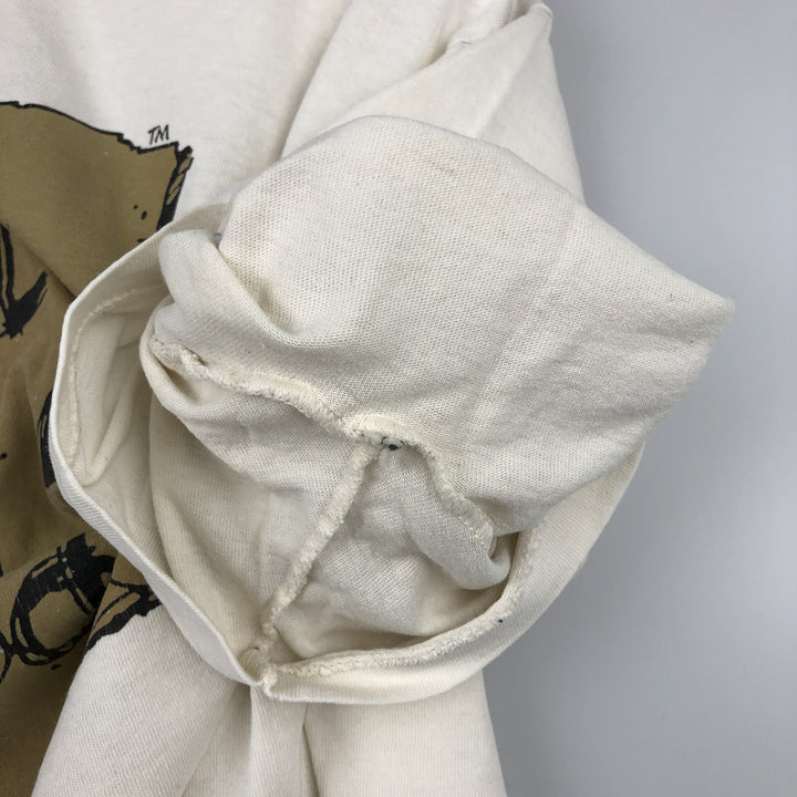 Vintage 90'S Delta DELTA Printed T-shirt, Made in USA, Men's L size cotton unbleached Vintage Second Hand