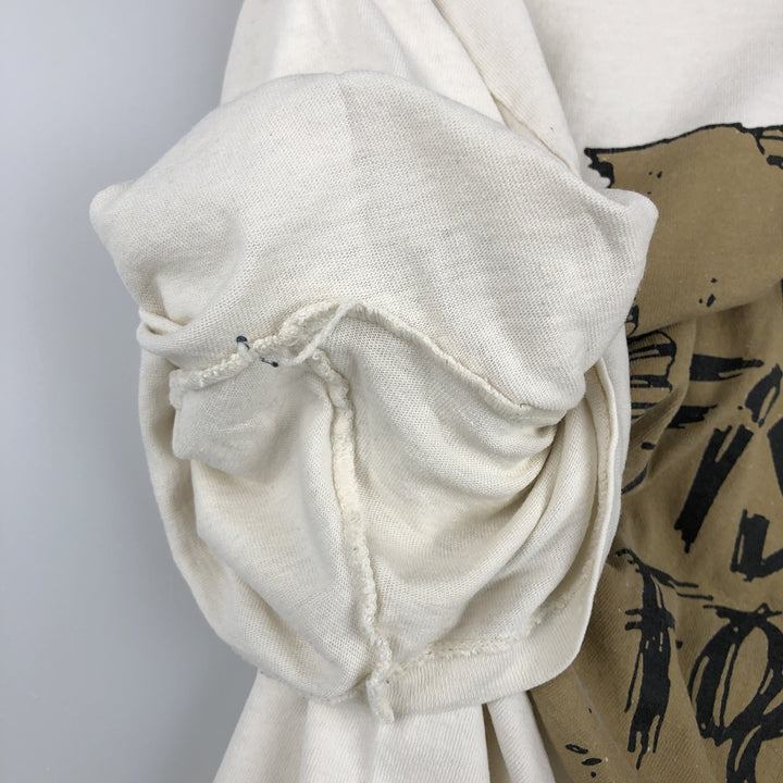 Vintage 90'S Delta DELTA Printed T-shirt, Made in USA, Men's L size cotton unbleached Vintage Second Hand