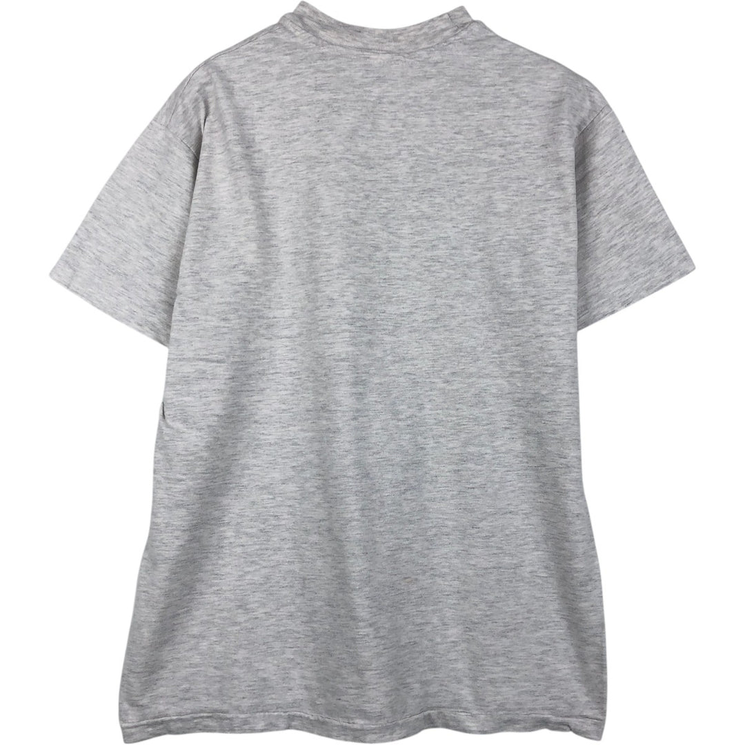 90'S Hanes BEEFY-T Printed T-shirt, Made in USA, Men's M, Vintage cotton gray type Vintage Second Hand