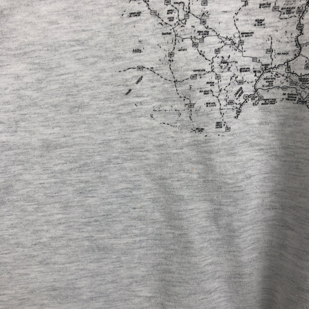 90'S Hanes BEEFY-T Printed T-shirt, Made in USA, Men's M, Vintage cotton gray type Vintage Second Hand