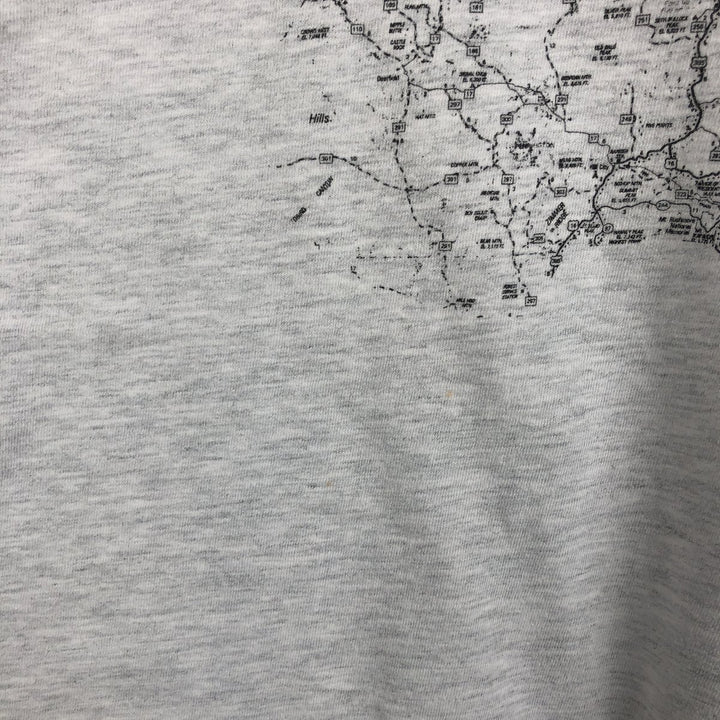 90'S Hanes BEEFY-T Printed T-shirt, Made in USA, Men's M, Vintage cotton gray type Vintage Second Hand