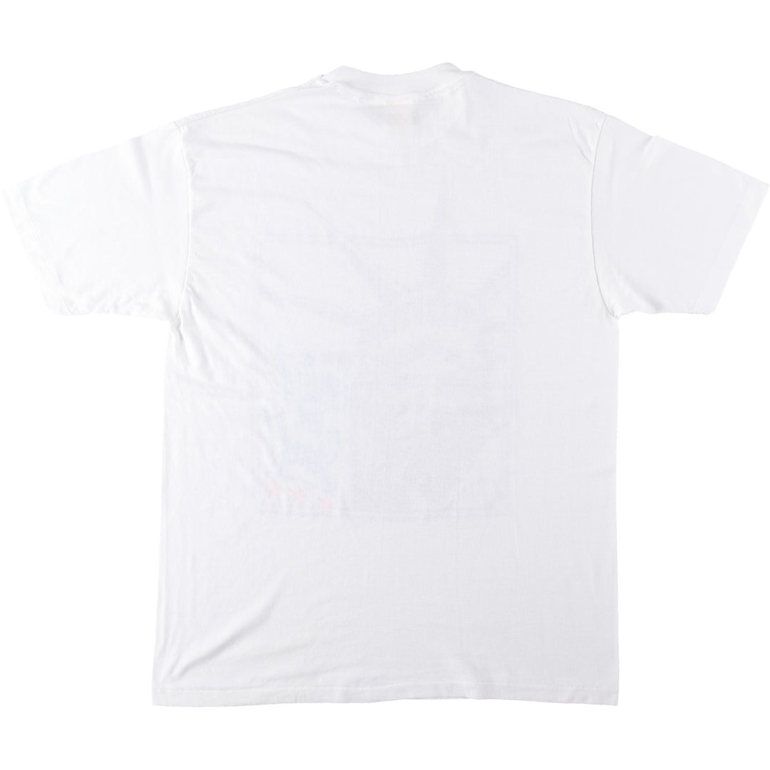 SUN Print T-Shirt, Made in USA, Men's XL Equivalent cotton white type Vintage Second Hand