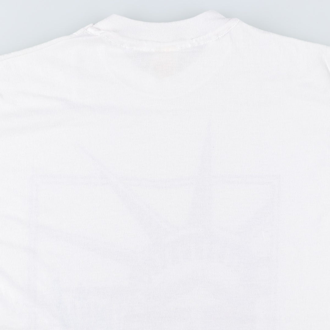 SUN Print T-Shirt, Made in USA, Men's XL Equivalent cotton white type Vintage Second Hand