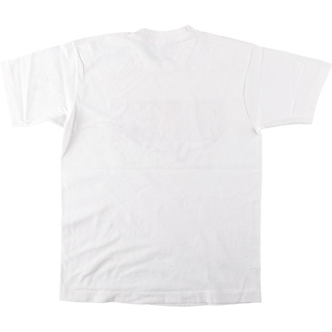 90'S Fruit of the Loom printed T-shirt, made in the USA, men's size M, vintage cotton white type Vintage Second Hand