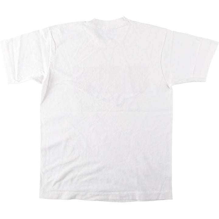 90'S Fruit of the Loom printed T-shirt, made in the USA, men's size M, vintage cotton white type Vintage Second Hand