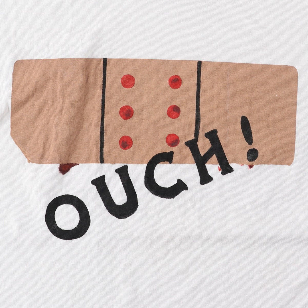 90'S Fruit of the Loom printed T-shirt, made in the USA, men's size M, vintage cotton white type Vintage Second Hand