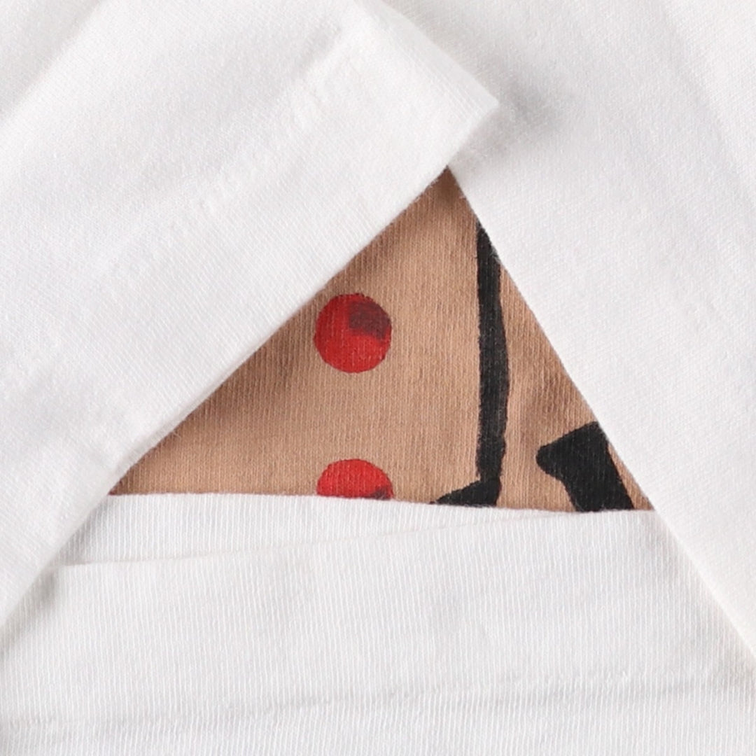 90'S Fruit of the Loom printed T-shirt, made in the USA, men's size M, vintage cotton white type Vintage Second Hand