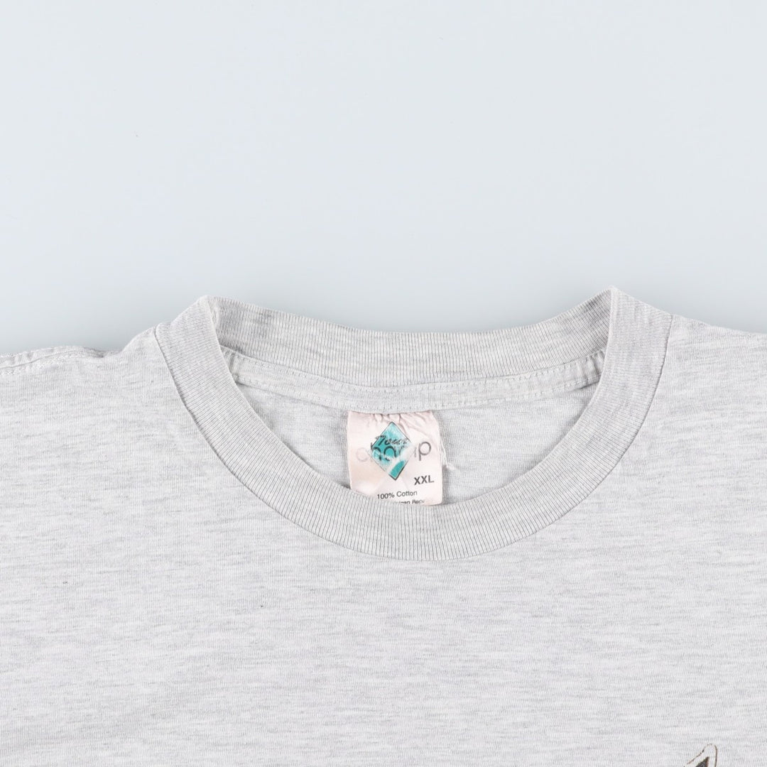 CHAMP Skull Pattern Print T-Shirt (Men's XXL equivalent) cotton white type Vintage Second Hand
