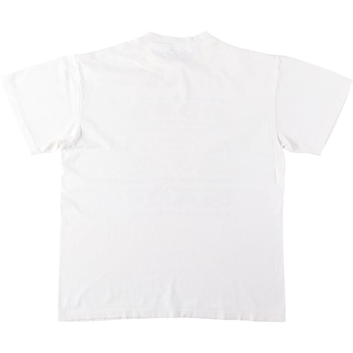 90'S ONEITA POWER-T Printed T-shirt Made in USA Men's M Vintage cotton white type Vintage Second Hand