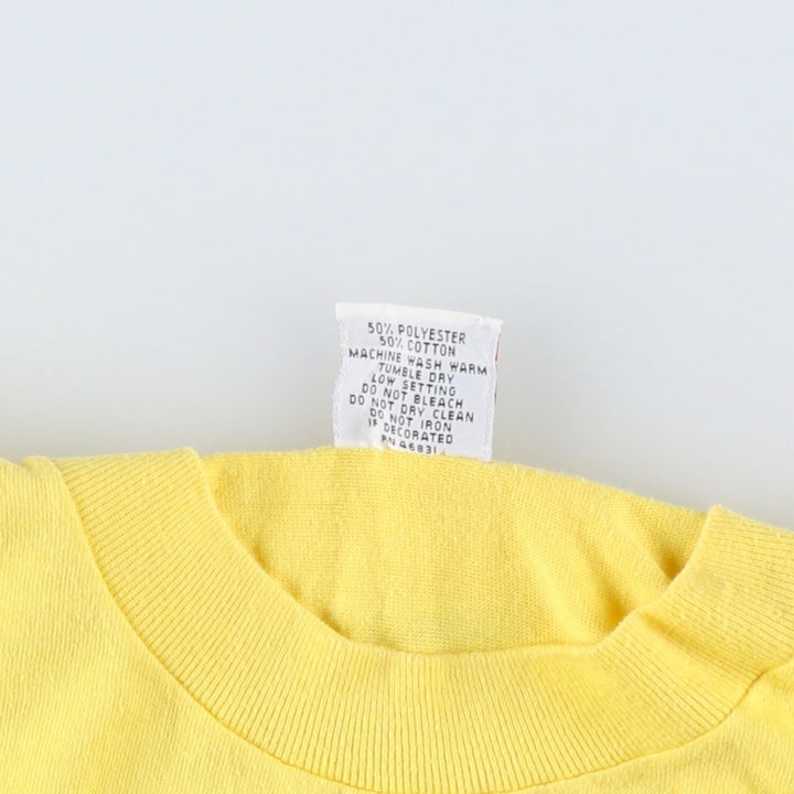 80'S SIGNAL Dragon Pattern Print T-Shirt, Made in USA, Men's Size L (approx.) cotton yellow type Vintage Second Hand