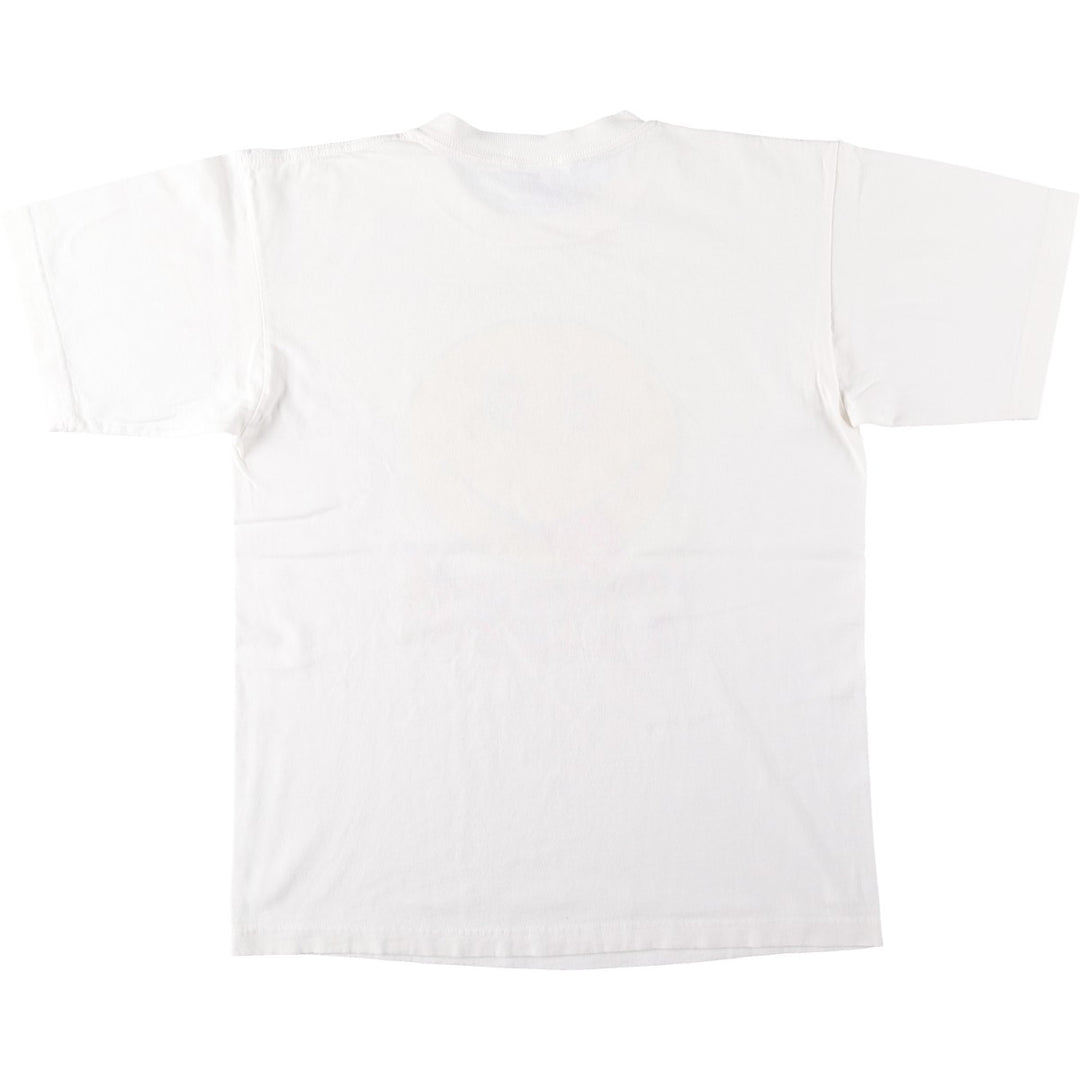 90'S Gildan Heavy Weight Smile Print T-Shirt, Men's Size L (approx.) cotton white type Vintage Second Hand