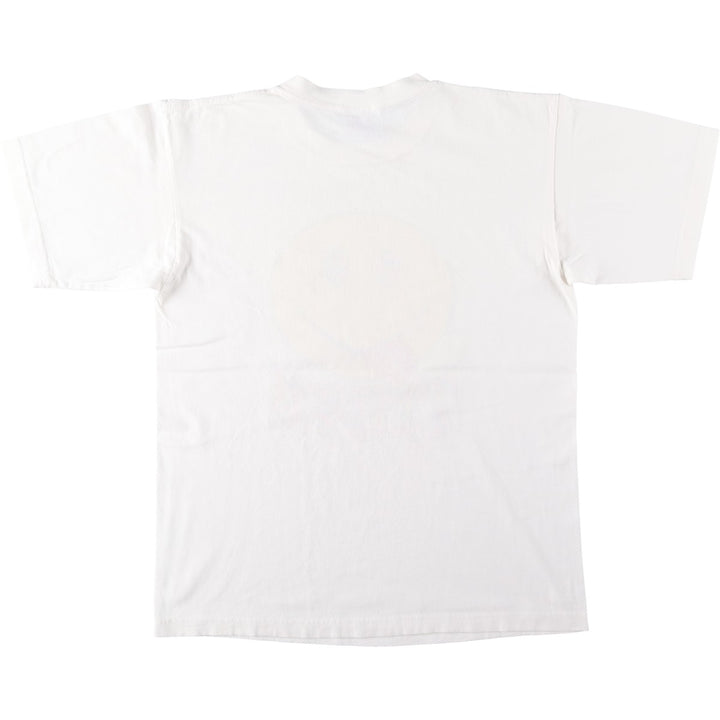 90'S Gildan Heavy Weight Smile Print T-Shirt, Men's Size L (approx.) cotton white type Vintage Second Hand