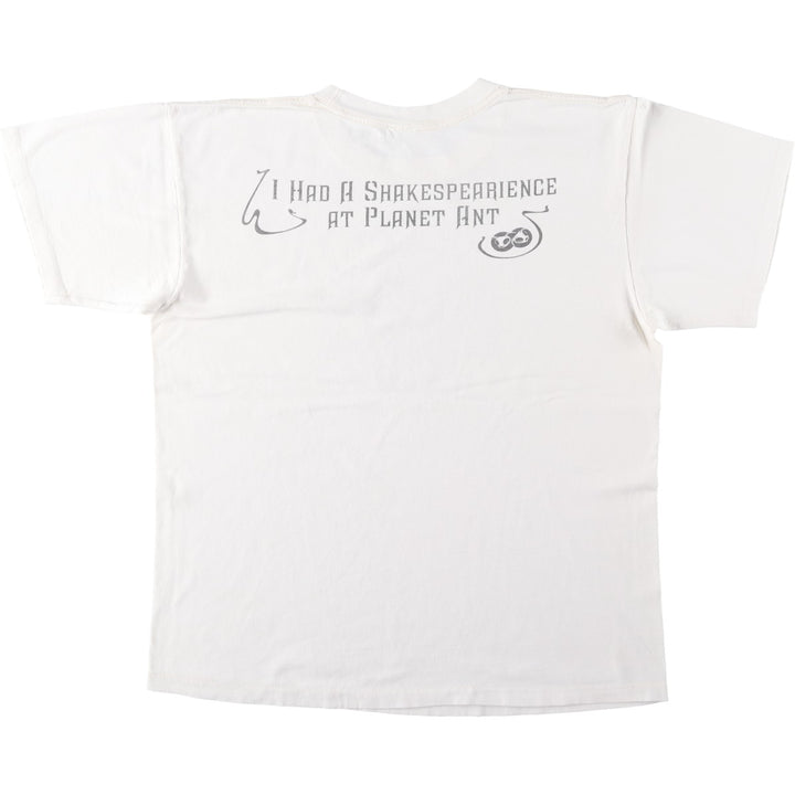 Printed T-shirt, men's size XL unclear white type Vintage Second Hand