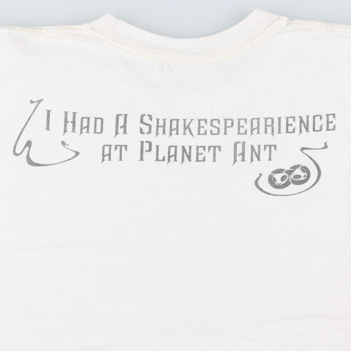 Printed T-shirt, men's size XL unclear white type Vintage Second Hand