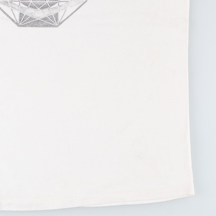 Printed T-shirt, men's size XL unclear white type Vintage Second Hand