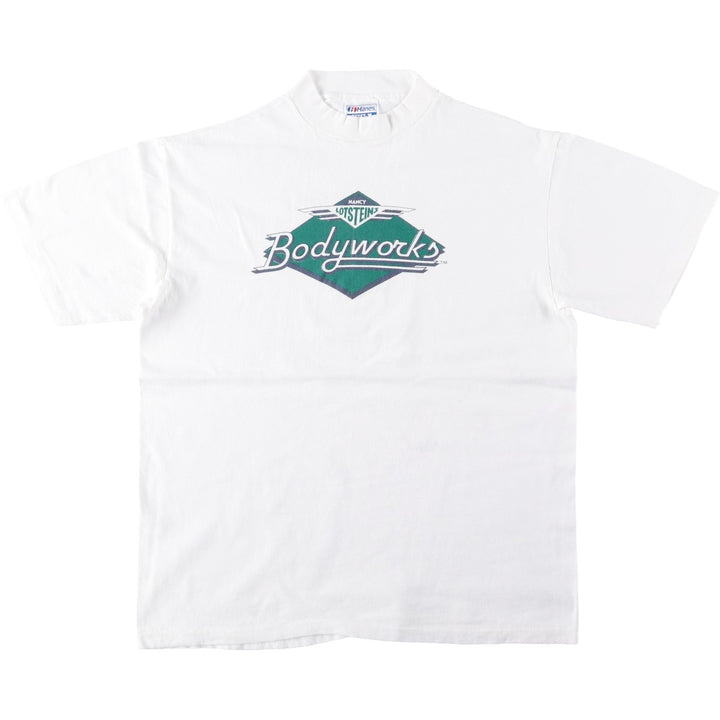 Vintage 1980'S Hanes BEEFY-T Printed T-Shirt, Made in USA, Men's Size Large cotton white type Vintage Second Hand