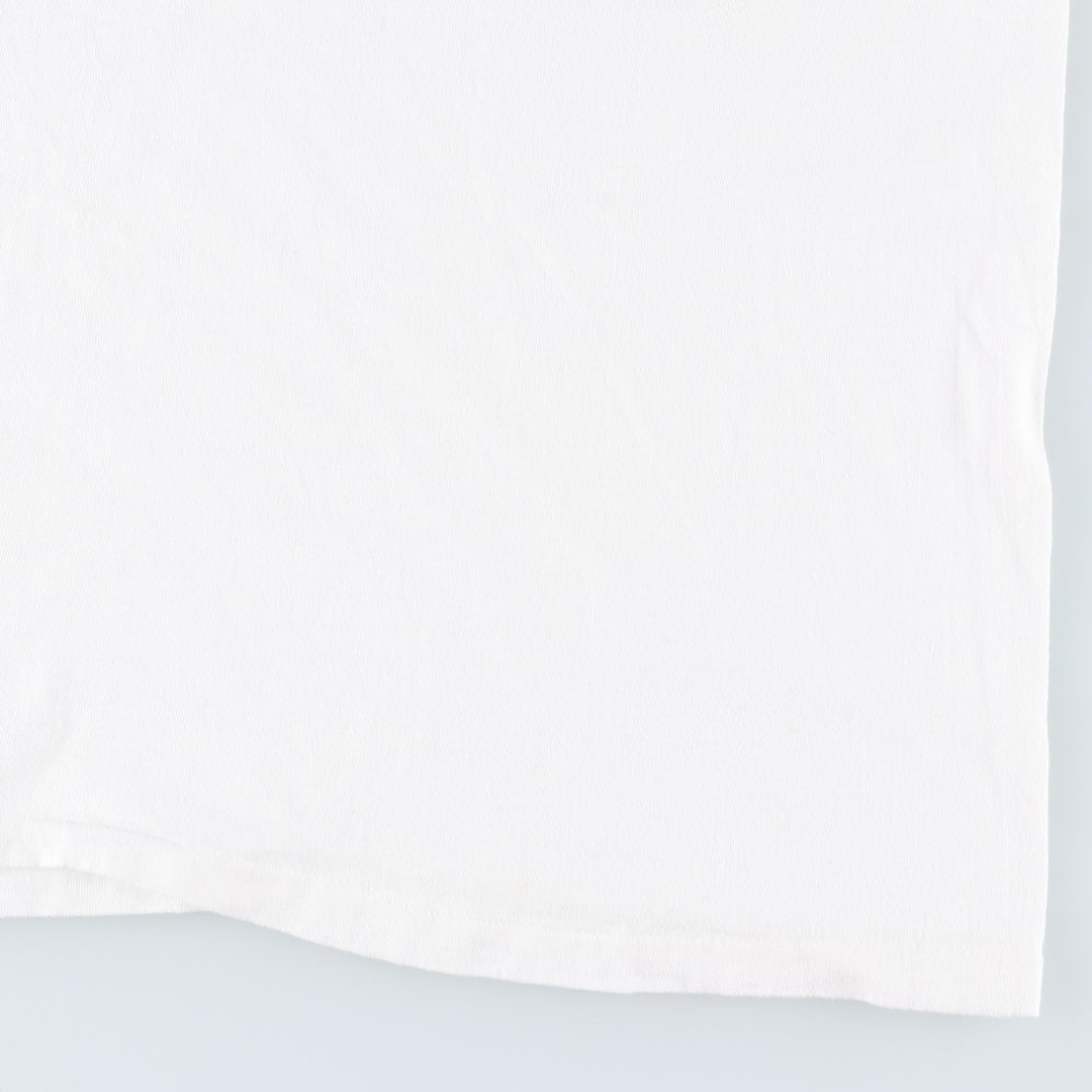 Vintage 1980'S Hanes BEEFY-T Printed T-Shirt, Made in USA, Men's Size Large cotton white type Vintage Second Hand